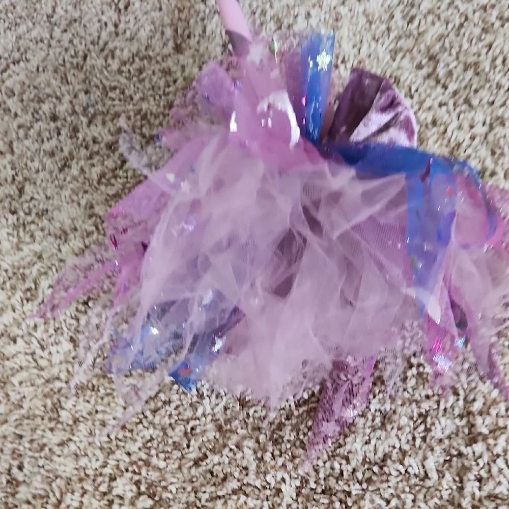 Pink and Purple Twirl Witches Broom - Picture 4 of 4